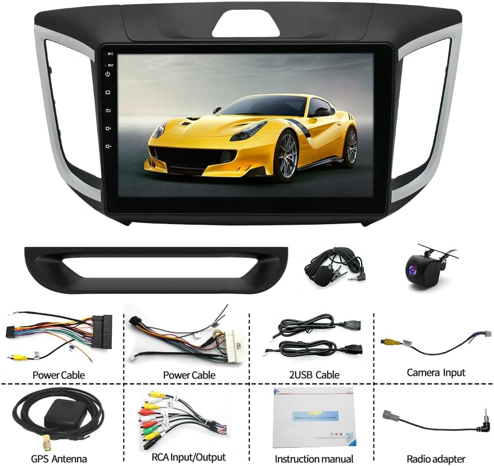 CarpartsX 10Inch Car Stereo Radio Car-play GPS Navi Compatible for Hyundai Creta ix25 2015-2019 Android 14