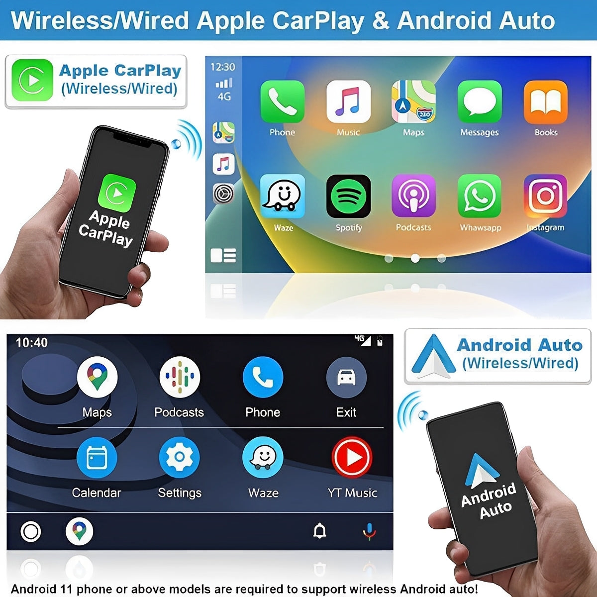 CarpartsX Android 13 Carplay Car Stereo Radio 9 Inches GPS Audio Multimedia Receiver Compatible with 2009-2014 F150 F-150 w/Carplay Auto Navigation AHD Camera, 2+32G