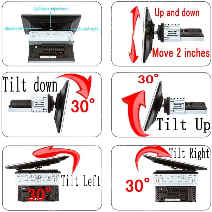 CarpartsX Android 13 Touch Scree Double 2DIN Rotatable Car Stereo Radio GPS WIFI BT