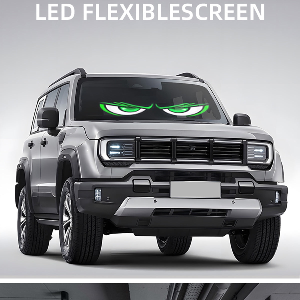 CarpartsX LED Car Sign with APP Control, DIY Text & Animation Display, USB Rechargeable Flexible Scrolling Screen for Carrs, Trucks & Storefront Windows