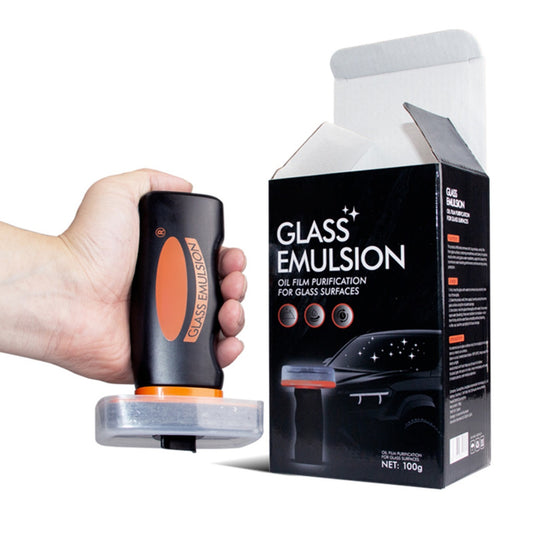 Automotive Oil Film Remover 180ml Glass Cleaner with Brush – Clear Vision Windshield & Window Cleaner for Car, Removes Stubborn Oil Film and Water Stains