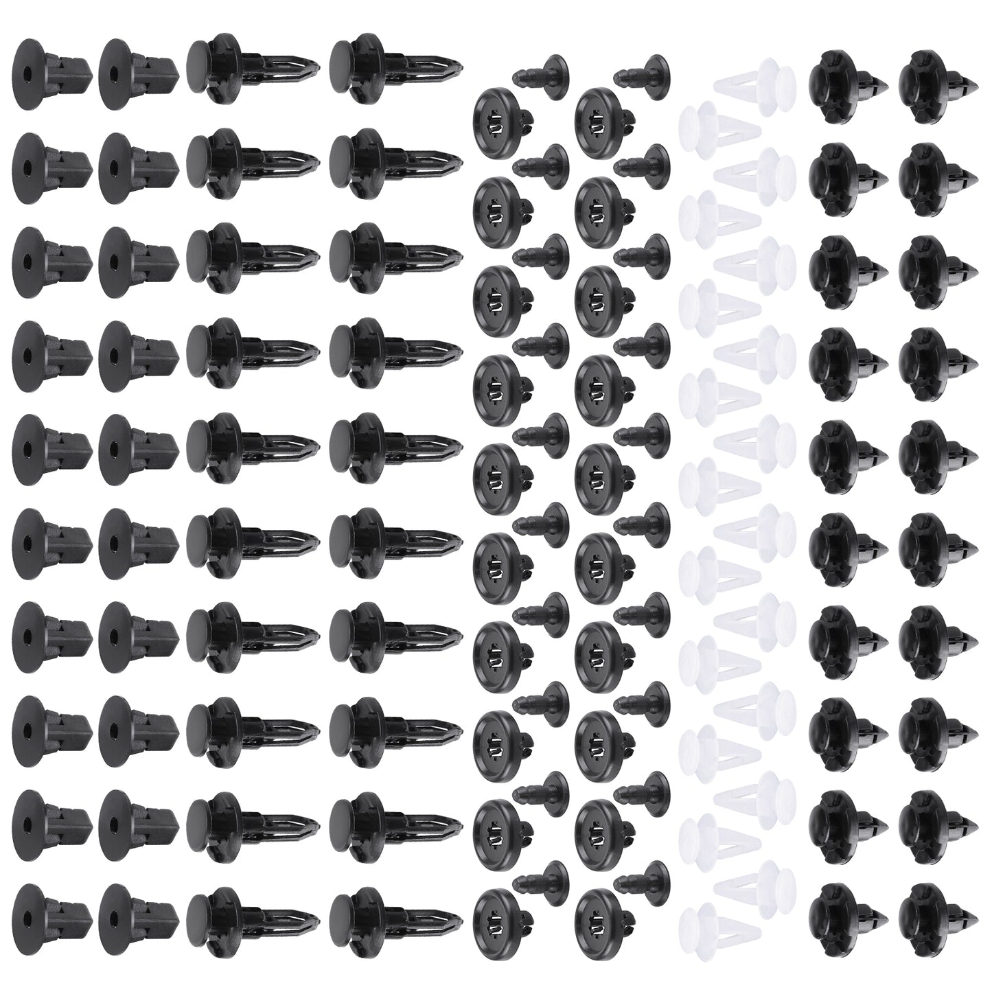CarpartsX 100pcs Car Trim Panel Clips Bumper Pin Rivet 7 8 9mm Engine Compatible for TOYOTA & LEXUS Models