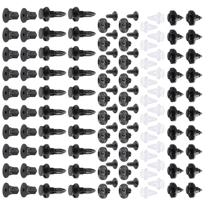 CarpartsX 100pcs Car Trim Panel Clips Bumper Pin Rivet 7 8 9mm Engine Compatible for TOYOTA & LEXUS Models