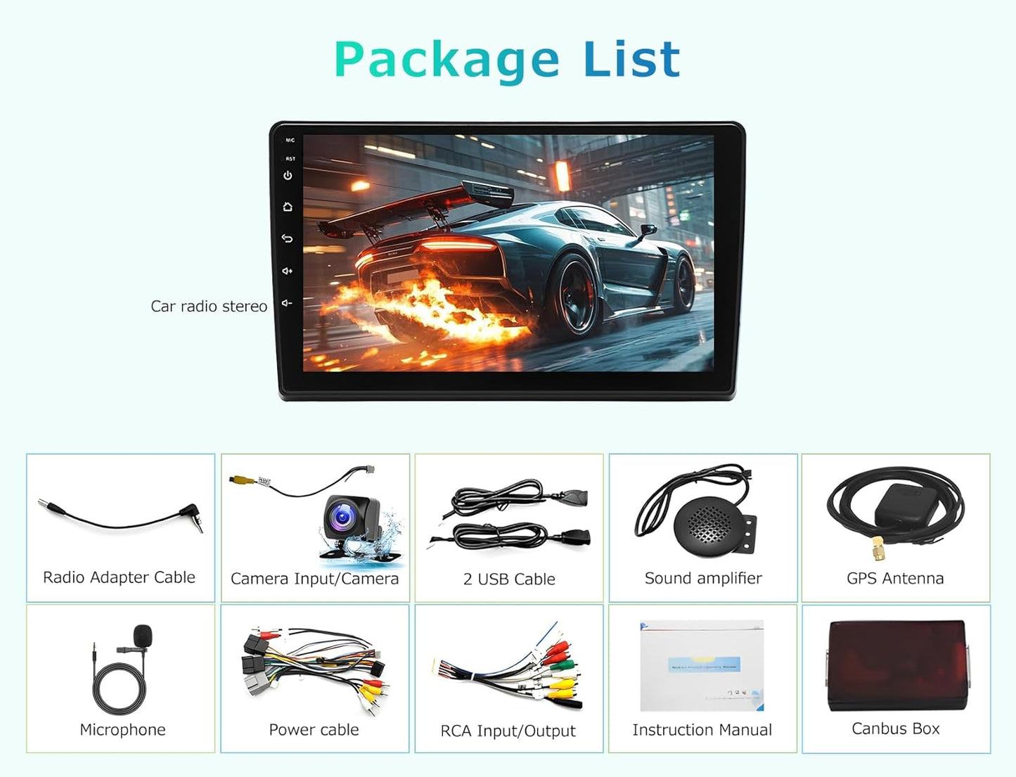 CarpartsX 10.1Inch Car Stereo Radio Car-play GPS Navigation Android 13 Compatible for Express Van 2008-2011