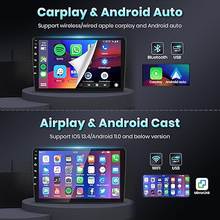 CarpartsX Car Radio Carplay for Toyota Camry 2015 2016 2017, 2G+32G Rimoody Car Stereo Android 13 10.1 Inch Touch Screen Car Radio with Android Auto GPS Navigation Bluetooth FM EQ WiFi Backup Camera
