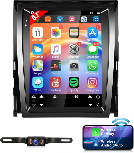 CarpartsX 9.7-inch Android 13 Car Stereo Radio GPS WiFi Carplay+Android Auto 2+32G Compatible for Escalade 2007-2014