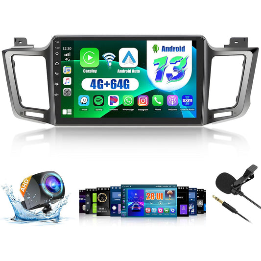 CarpartsX 2GB+64GB Android 13 Touch Screen Radio for Toyota RAV4 2013-2018, 10.1 inch