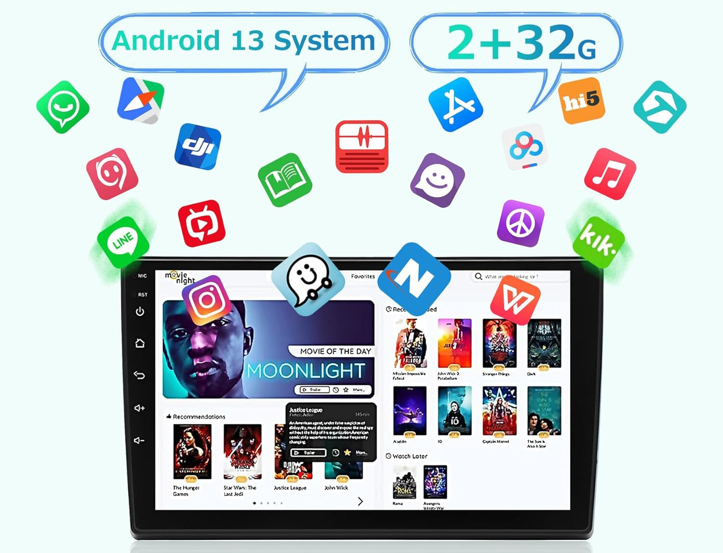 CarpartsX 10.1Inch Car Stereo Radio Car-play GPS Navigation Android 13 Compatible for Express Van 2008-2011