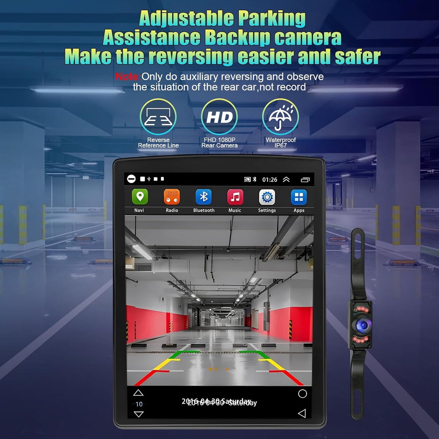 CarpartsX 9.7" Android 13 Car Stereo for Cadillac Escalade/SLS (2007-2014) - CarPlay, Android Auto, GPS, 2GB+32GB, Bluetooth, WiFi, AHD Camera&Mic