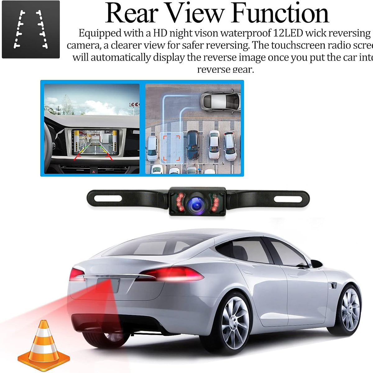 CarpartsX Car Navigation Player for Carplay/Android Auto 9 Inch Automobile Player Android 11 Bluetooth GPS Navigation Car Music Player Compatible for Camry 2007-2011
