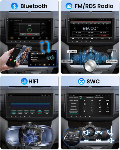 CarpartsX 8" Android 13 Car Stereo for Chevrolet/GMC/Buick - 2GB+32GB, Wireless CarPlay, Android Auto, GPS, Bluetooth, AHD Camera&Mic, SWC, WiFi