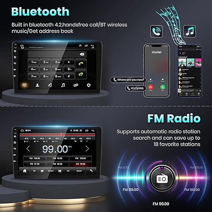 CarpartsX Car Radio Carplay for Toyota Camry 2015 2016 2017, 2G+32G Rimoody Car Stereo Android 13 10.1 Inch Touch Screen Car Radio with Android Auto GPS Navigation Bluetooth FM EQ WiFi Backup Camera