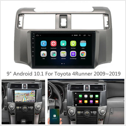 CarpartsX 9" Android 13 Car Stereo Radio 2+32G Wireless CarPlay Touchscreen GPS Navigation Bluetooth FM Car Radio WiFi Multimedia Player USB with Camera Compatible with to-yo-ta 4Runner 2009-2019