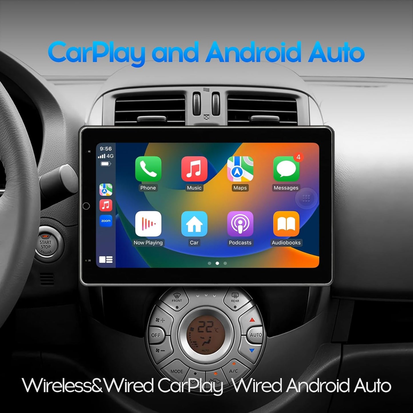 CarpartsX Android 13 Touch Scree Double 2DIN Rotatable Car Stereo Radio GPS WIFI BT