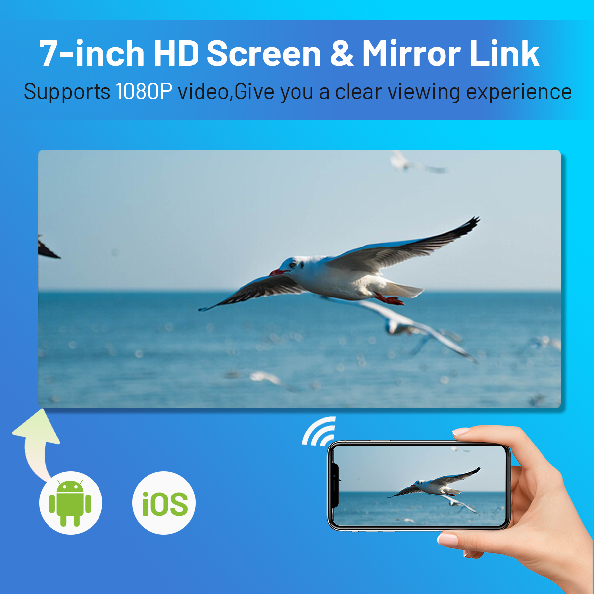 CarpartsX [4G+64G ] Android 13 Car Stereo Radio for Ford Transit MK7/Wireless CarPlay Radio & Android Auto,7inch Touch Screen Radio Support GPS Navigation WiFi HiFi Bluetooth FM + AHD Backup Camera