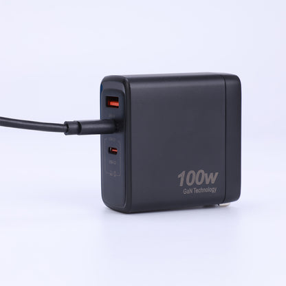 CarpartsX GaN Technology 100W 3-Port Fast Charger Ultra-Compact PD Compatible for MacBook iPhone Samsung Travel Charger with Cable Motion Detection Nanny Cam Charger