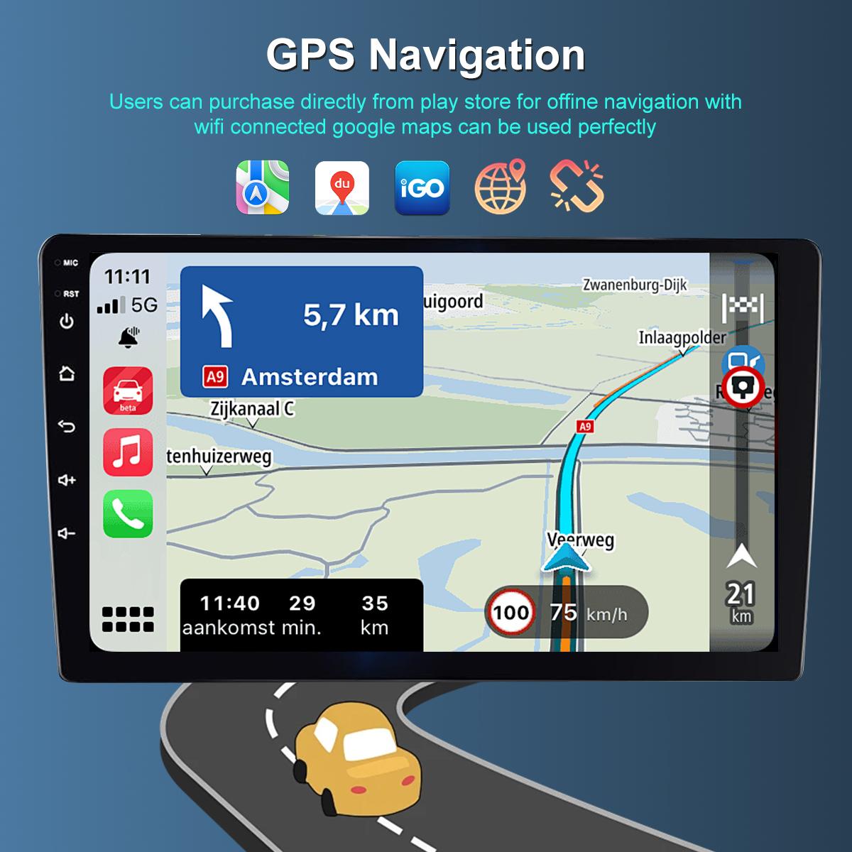 7" Android 13 Car Stereo for Toyota 4Runner 2003–2009 – 4GB+64GB, CarPlay & Android Auto, GPS, WiFi, Bluetooth, FM/RDS, SWC, AHD Camera