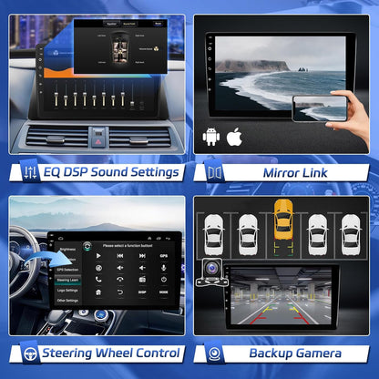 CarpartsX Android 13 Car Stereo for Honda Accord (2008-2013) - 10.1" IPS Touch Screen, CarPlay, Android Auto, 2GB+32GB, AHD Camera, SWC, MirrorLink