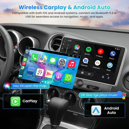 CarpartsX 9" Touchscreen Wireless Carplay Android Auto GPS+Free Reverse Camera 4+64G for Toyota Matrix/Pontiac Vibe Radio 2003/2004