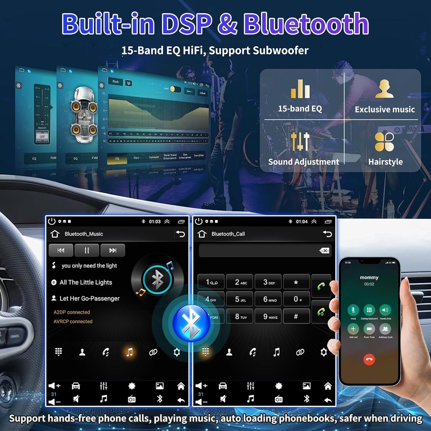 CarpartsX Android 13 Double Din Car Stereo for 2009-2014 for Ford for F150 9.7 Inch HD Touch Screen Car Audio Multimedia Receiver with CarPlay Android Auto GPS Radio Navigation Bluetooth Camera - 2+32G