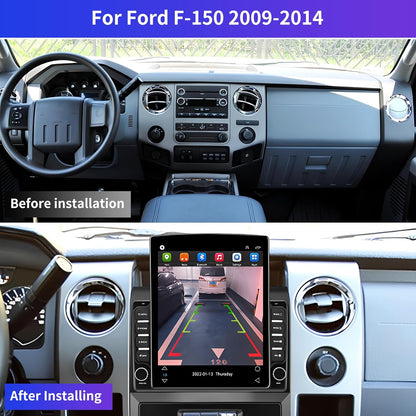 CarpartsX Android 13 Double Din Car Stereo for 2009-2014 for Ford for F150 9.7 Inch HD Touch Screen Car Audio Multimedia Receiver with CarPlay Android Auto GPS Radio Navigation Bluetooth Camera - 2+32G