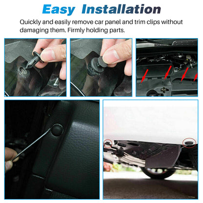 CarpartsX 100pcs Car Trim Panel Clips Bumper Pin Rivet 7 8 9mm Engine Compatible for TOYOTA & LEXUS Models