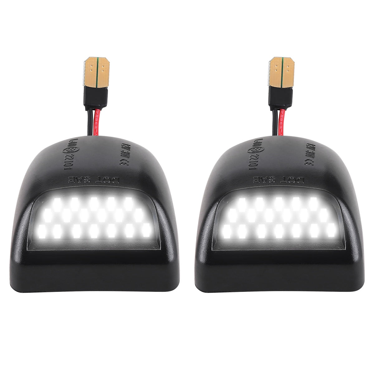 CarpartsX 2PCS LED License Plate Light 12V, Rear View Lamp Replacement 22794700, Compatible with Chevrolet Silverado GMC Sierra Pickup Trucks