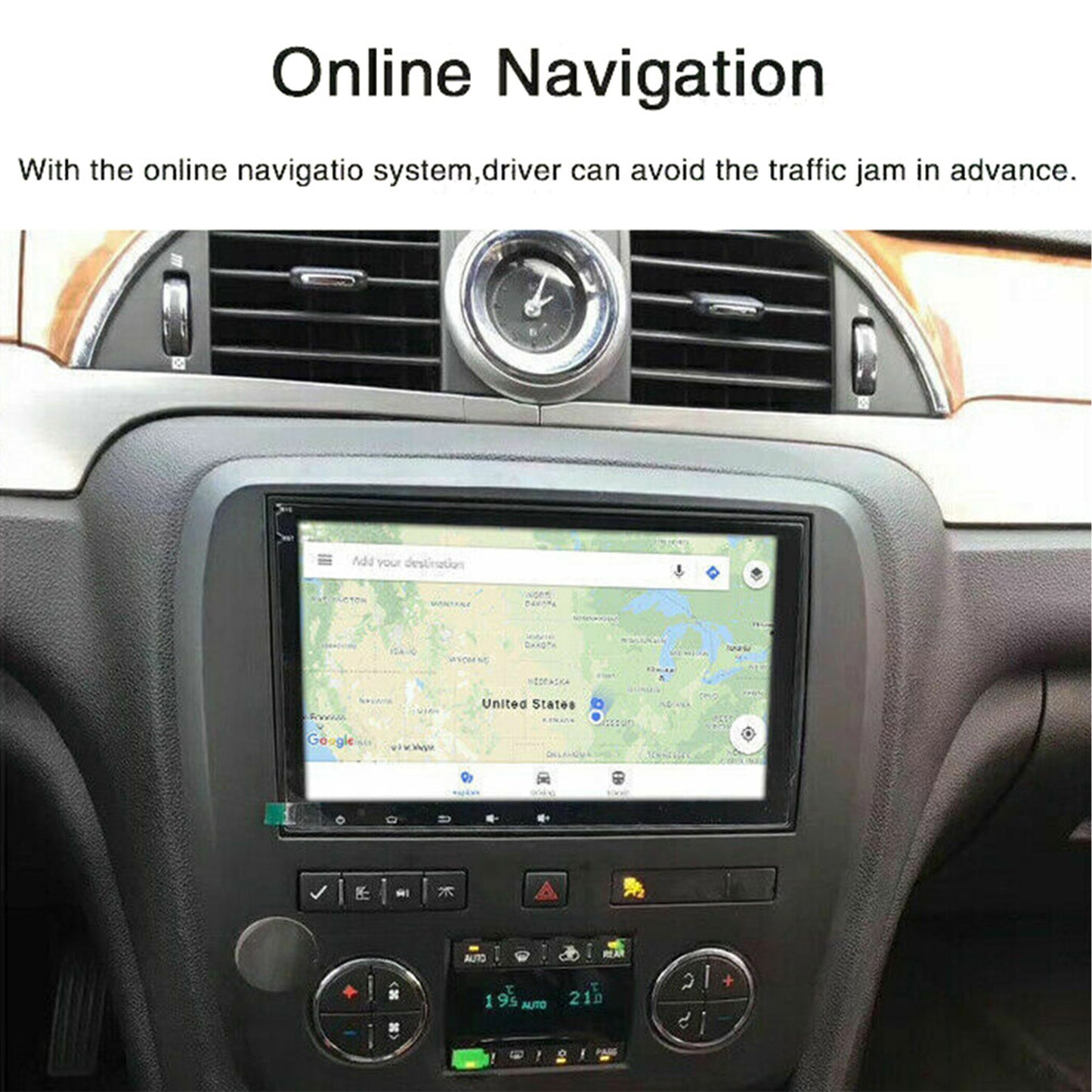 CarpartsX 8" Android 13 Car Stereo for Chevrolet/GMC/Buick - 2GB+32GB, Wireless CarPlay, Android Auto, GPS, Bluetooth, AHD Camera&Mic, SWC, WiFi