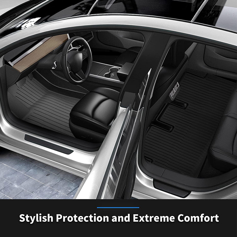 CarpartsX Foot Mat All Weather Rubber Car Floor Mats Compatible for 2020-2023 M-o-d-e-l 3