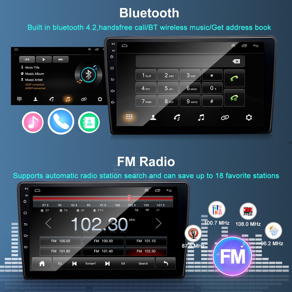 7" Android 13 Car Stereo for Toyota 4Runner 2003–2009 – 4GB+64GB, CarPlay & Android Auto, GPS, WiFi, Bluetooth, FM/RDS, SWC, AHD Camera