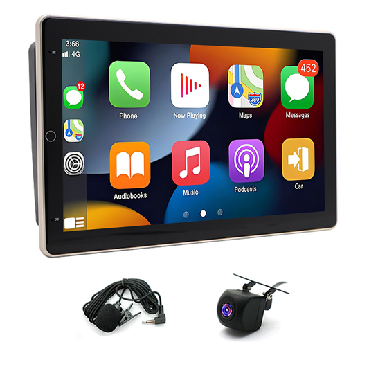 CarpartsX Applicable to Dodge Jeep Chrysler Universal 10-inch (manual shaking machine) Android 14 car navigation built-in Carplay + Android auto/2 + 32G + AHD camera + microphone