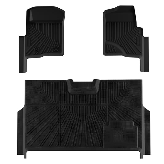3PCS Car Floor Mats for Ford F-150 2010-2014 – All-Weather Waterproof Heavy-Duty Floor Liners, Durable & Easy to Clean