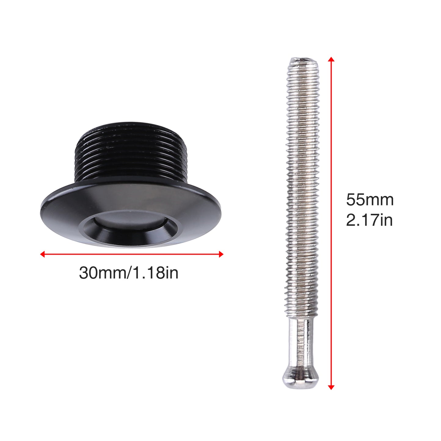 CarpartsX 4-Pack Universal Aluminum Car Hood Pins - 1.25" Quick Release Latch, Push Button Lock for Bumper, Bonnet, License Plate