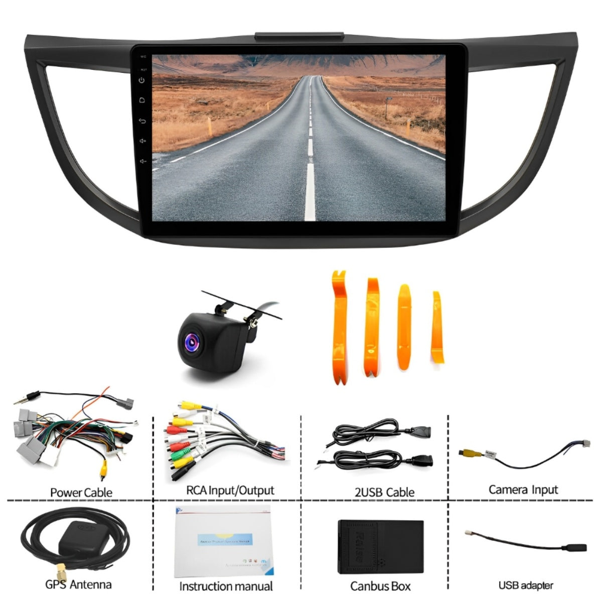 Upgrade your CR-V with a 10" Android 13 stereo featuring CarPlay, Android Auto, GPS navigation, Bluetooth, WiFi & FM/RDS for smarter driving.