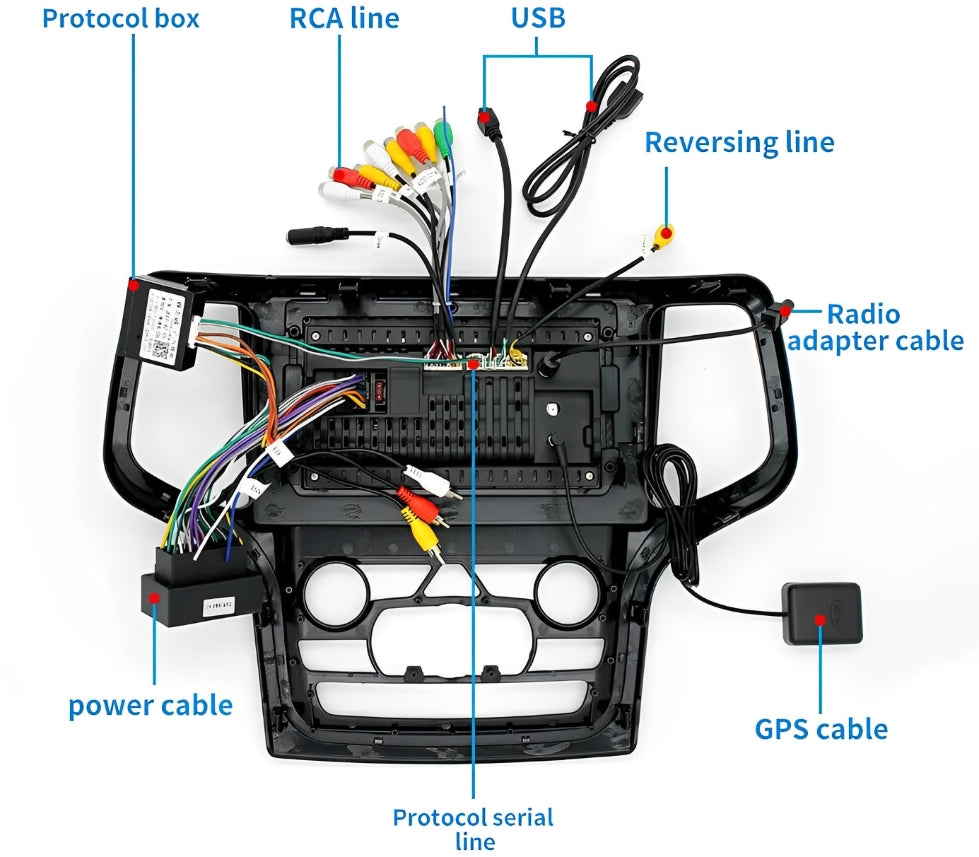 CarpartsX 10inch Car Stereo Radio GPS Navigation Compatible for GrandCherokee 2014-2022 Android 13