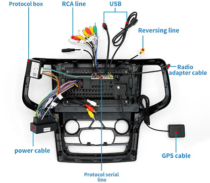 CarpartsX 10inch Car Stereo Radio GPS Navigation Compatible for GrandCherokee 2014-2022 Android 13