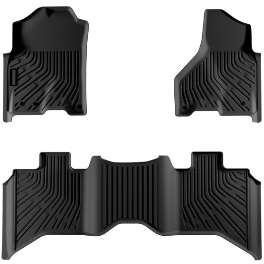 3PCS Car Floor Mats for Ram 1500 2009-2018 – All-Weather Waterproof Heavy-Duty Floor Liners, Durable & Easy to Clean