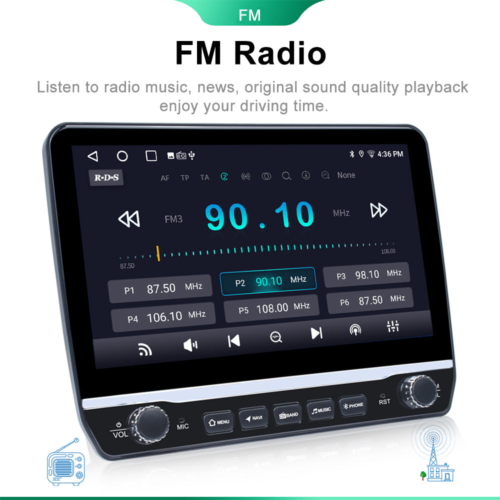 CarpartsX 10Inch Car Stereo Radio GPS Navi Car-play Compatible forFiat Ducato 06-23 Android 13