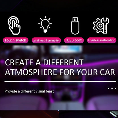 CarpartsX Car USB LED Night Light, Touch Dimmable Glass Bottle Lamp, Portable Mini Ambient Light Plug & Play for Auto Interior or Bedroom Decor