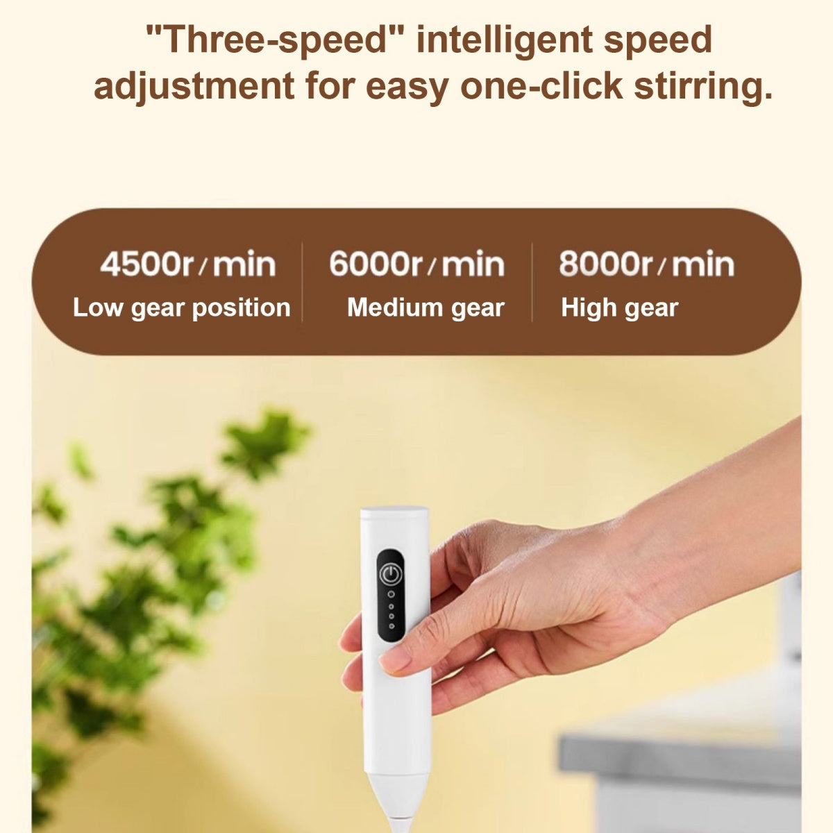 CarpartsX Electric Milk Frother Handheld with 3-Speed Adjustable Whisk, Portable Wireless Foam Maker for Hot & Cold Drinks, Fast Frothing
