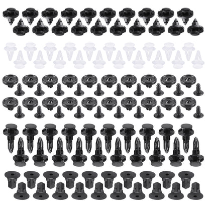 CarpartsX 100pcs Car Trim Panel Clips Bumper Pin Rivet 7 8 9mm Engine Compatible for TOYOTA & LEXUS Models