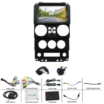 CarpartsX 9inch Car Stereo Radio Car-play GPS Wifi Compatible forWrangler JK 4-door 2007-2012 Android 13