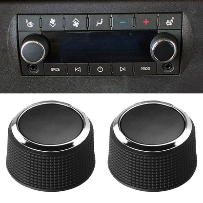 CarpartsX 2PCS Rear Audio Control Knobs Compatible with Escalade, Enclave, Tahoe, Chevrolet, GMC - Part# 22912547