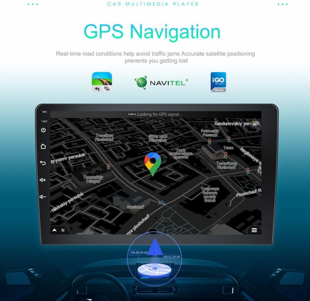 CarpartsX 10inch Car Stereo Radio GPS Navigation Compatible for GrandCherokee 2014-2022 Android 13