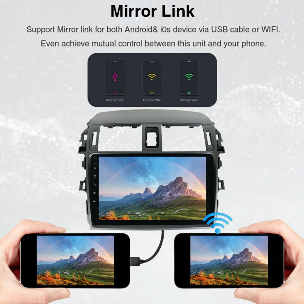 Upgrade your Corolla with a 9" Android 13 stereo featuring wireless CarPlay, Android Auto, GPS, Bluetooth & WiFi for a smarter drive.