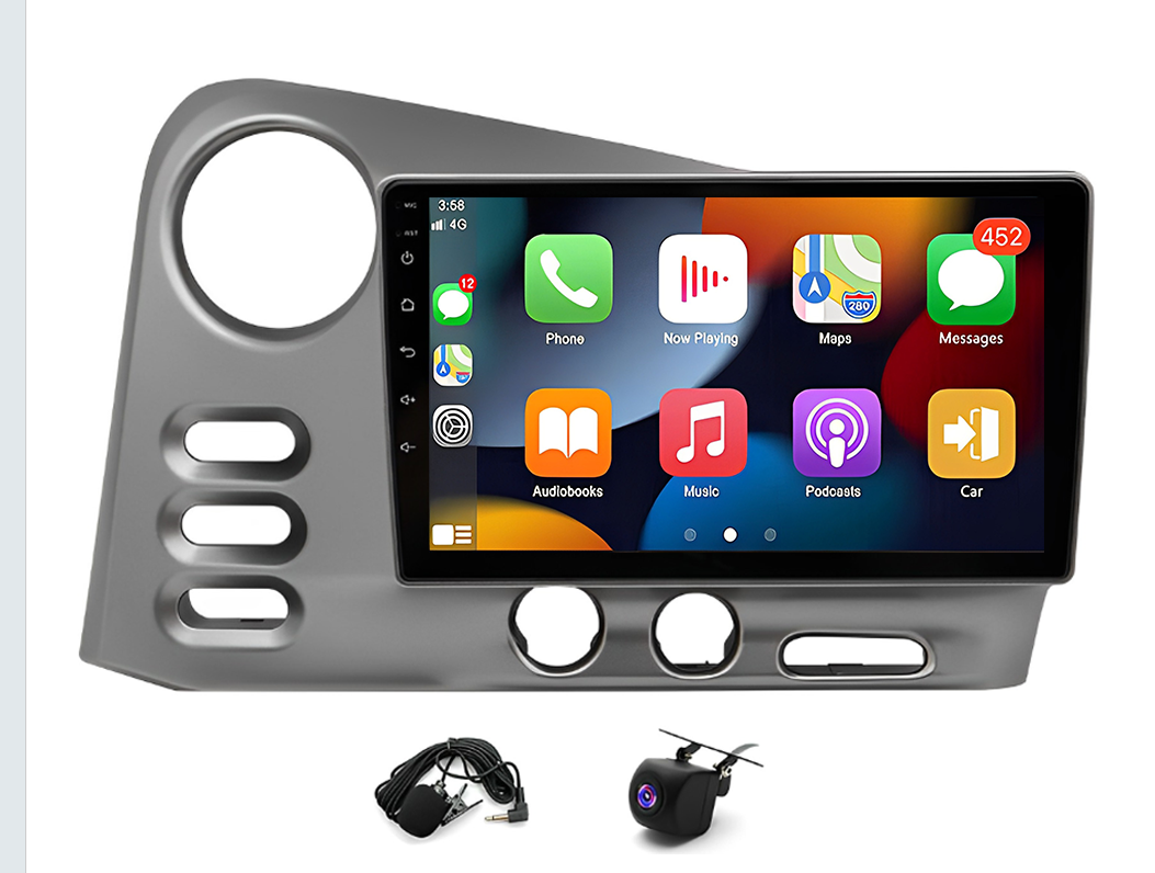 CarpartsX 9" Touchscreen Wireless Carplay Android Auto GPS+Free Reverse Camera 4+64G for Toyota Matrix/Pontiac Vibe Radio 2003/2004