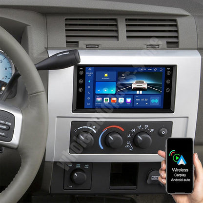 CarpartsX 7" Android 13 Car Stereo for Jeep, Chrysler, Dodge - Wireless CarPlay, Android Auto, GPS, 2GB+32GB, 12 LED Lights, AHD Camera, Bluetooth