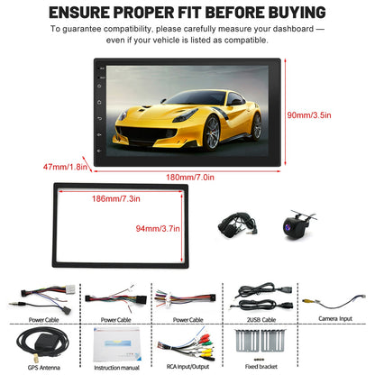 7" Android 13 Car Stereo for Qashqai 2007-2011, Frontier 2001-2011, Juke 2010-2011 – GPS Navigation, WiFi, Bluetooth, CarPlay & Android Auto