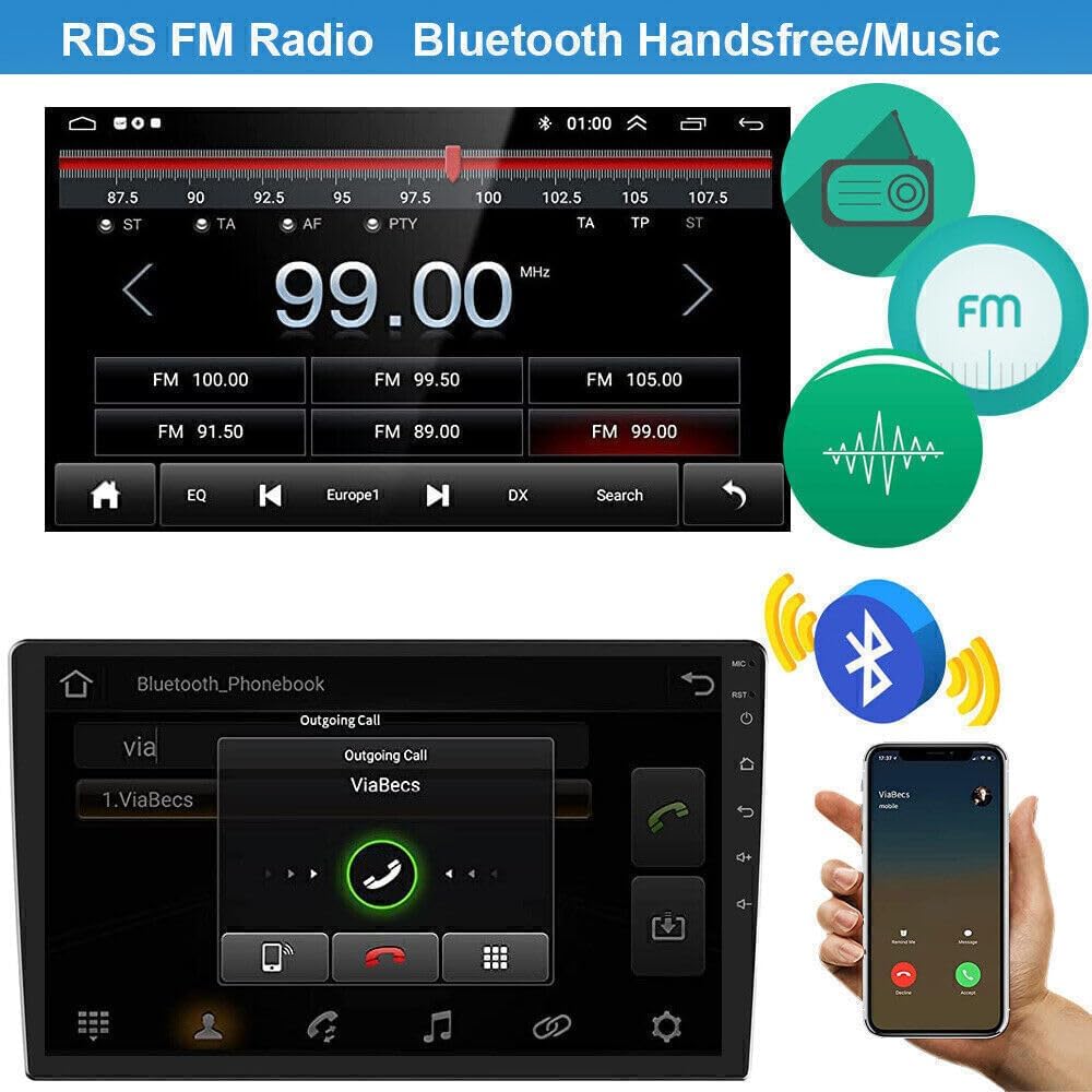 CarpartsX 10inch Car Stereo Radio GPS Navigation Compatible for GrandCherokee 2014-2022 Android 13