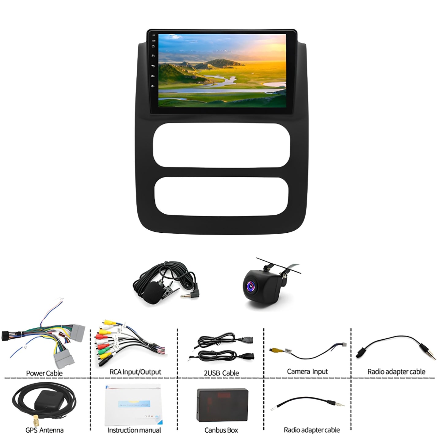 CarpartsX Android 13 Car Stereo for Dodge RAM 1500/2500/3500 (2002-2005) - 9" Touchscreen, Wireless CarPlay, Android Auto, GPS, Bluetooth, AHD Camera